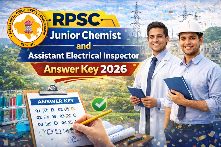 RPSC Junior Chemist and Assistant Electrical Inspector Answer Key 2026