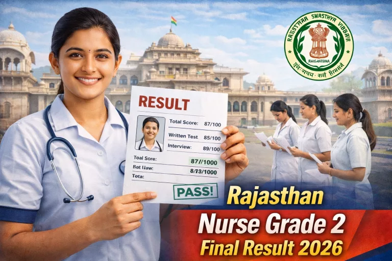 Rajasthan Nurse Grade 2 Final Result 2026