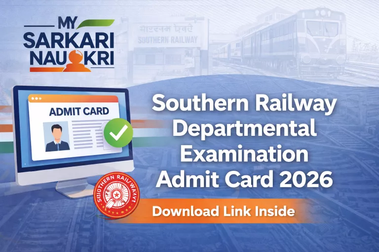 Southern Railway Departmental Examination Admit Card 2026