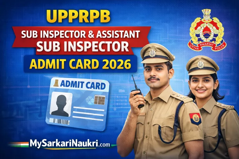 UPPRPB Sub Inspector & Assistant Sub Inspector Admit Card 2026