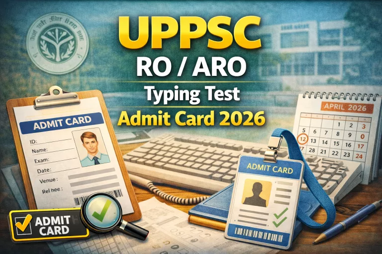 UPPSC RO / ARO Typing Test Admit Card 2026