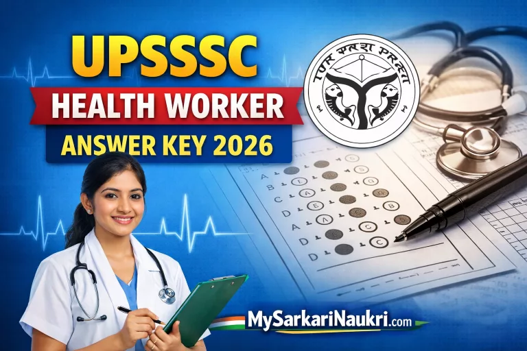 UPSSSC Health Worker Answer Key 2026