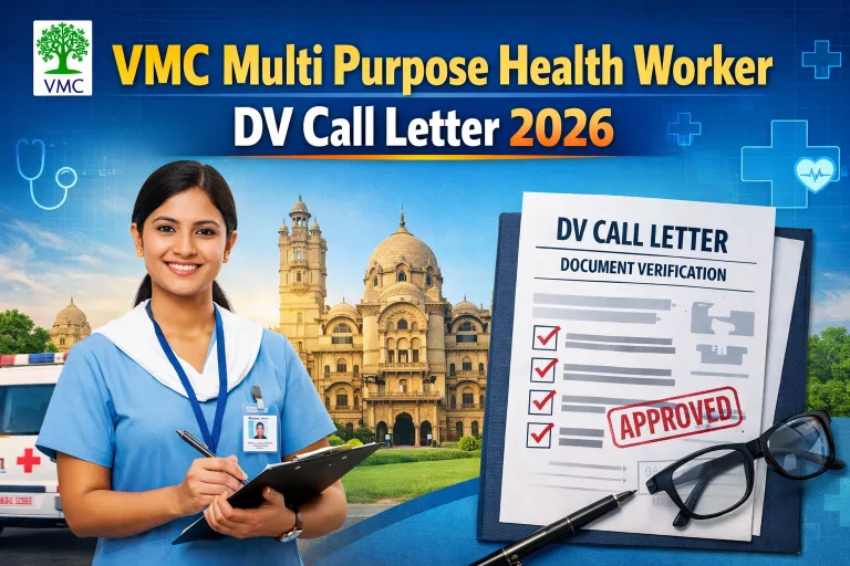 VMC Multi Purpose Health Worker DV Call Letter 2026