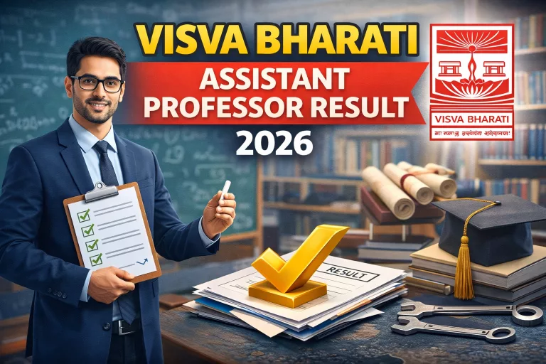 Visva Bharati Assistant Professor Result 2026