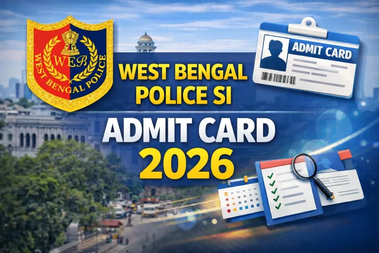 West Bengal Police SI Admit Card 2026