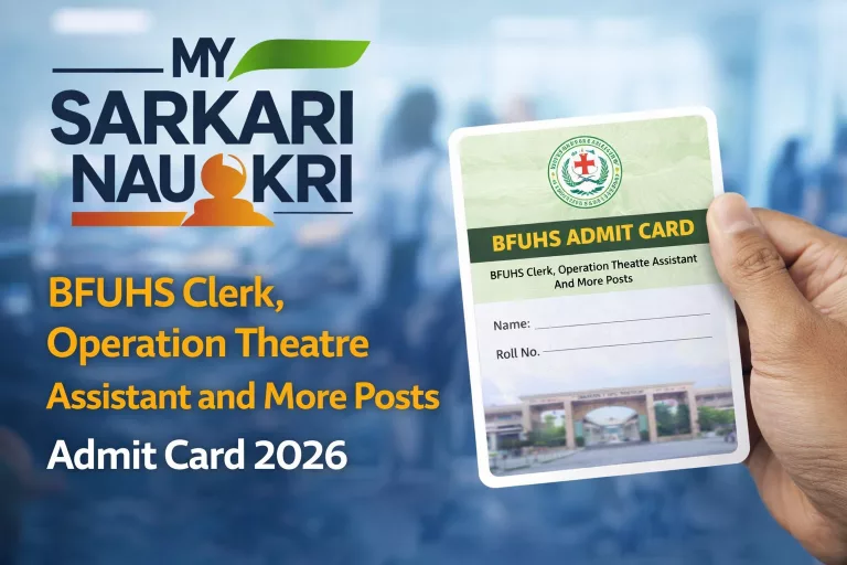 BFUHS Clerk, Operation Theatre Assistant Admit Card 2026