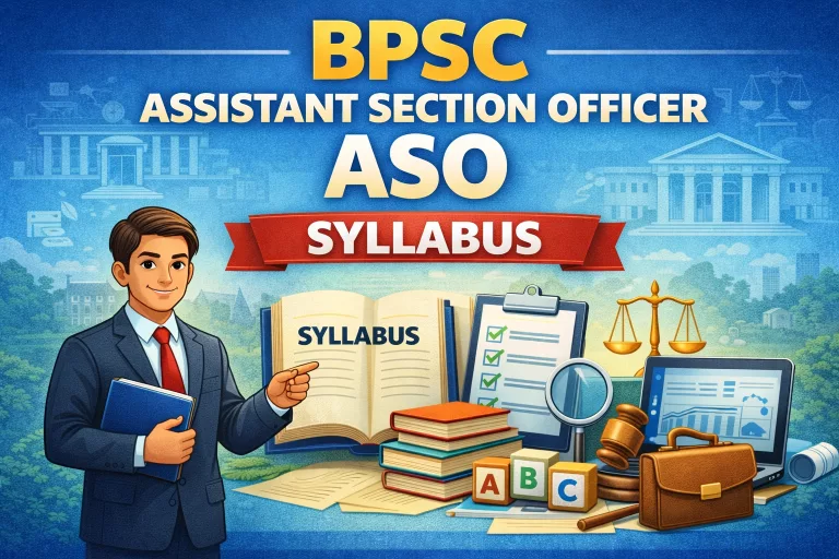 BPSC Assistant Section Officer ASO Syllabus