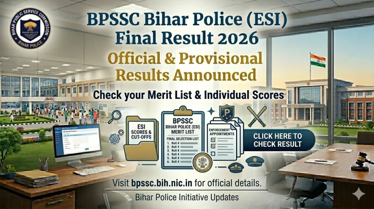 BPSSC Bihar Police Enforcement SI Final Result 2026