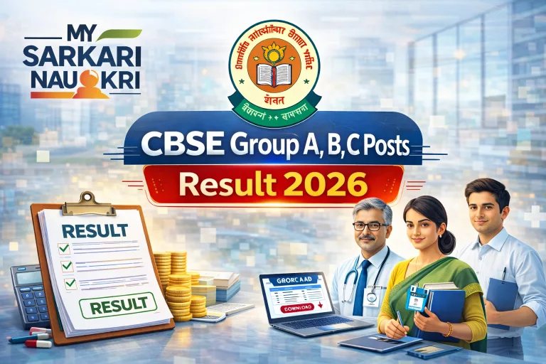 CBSE Group A, B, C Posts Result 2026