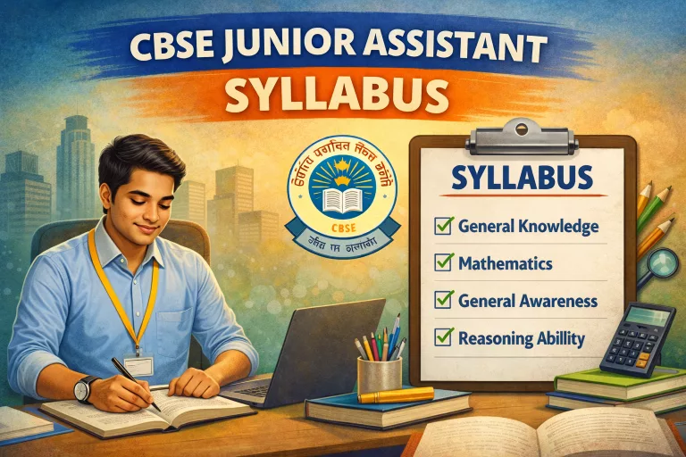 CBSE Junior Assistant Syllabus