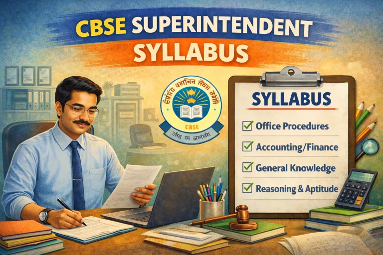 CBSE Superintendent Syllabus