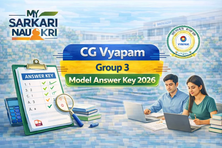 CG Vyapam Group 3 Model Answer Key 2026