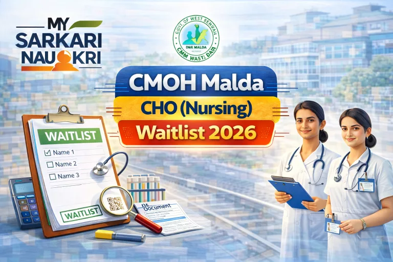 CMOH Malda CHO (Nursing) Waitlist 2026