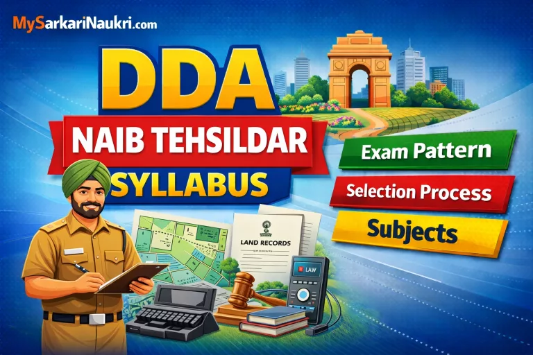 DDA Naib Tehsildar Syllabus