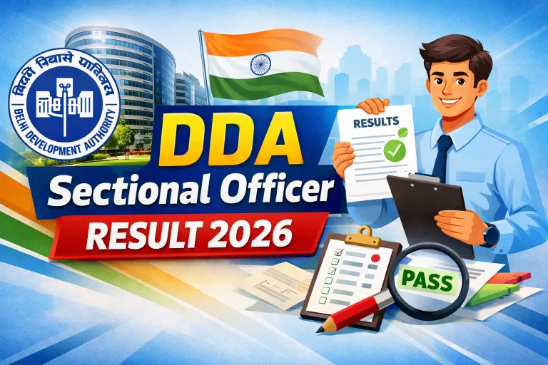 DDA Sectional Officer Result 2026