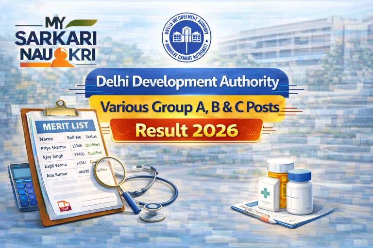 DDA Various Post Result 2026