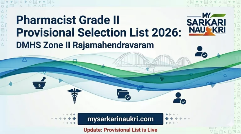 DM&HO Zone II Rajamahendravaram Pharmacist Grade II Provisional Selection List 2026