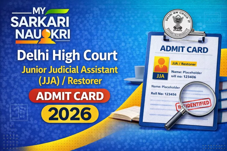 Delhi High Court JJA Admit Card 2026