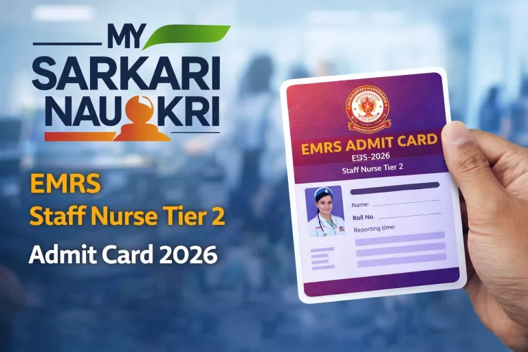 EMRS Staff Nurse Tier 2 Admit Card 2026