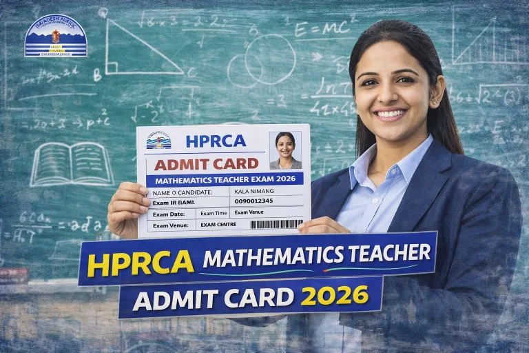 HPRCA Mathematics Teacher Admit Card 2026