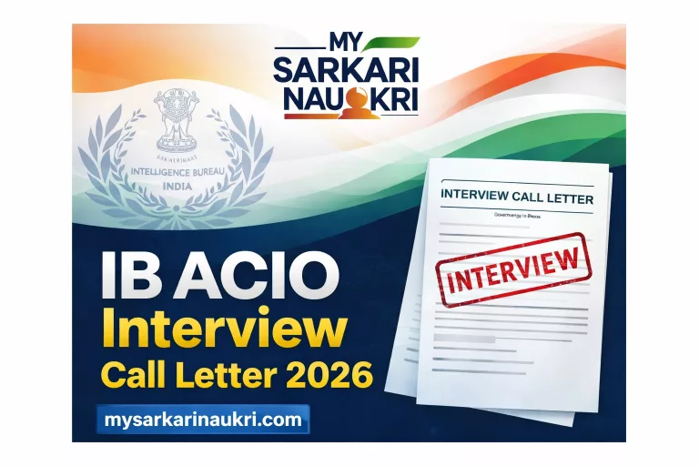 IB ACIO Interview Call Letter 2026