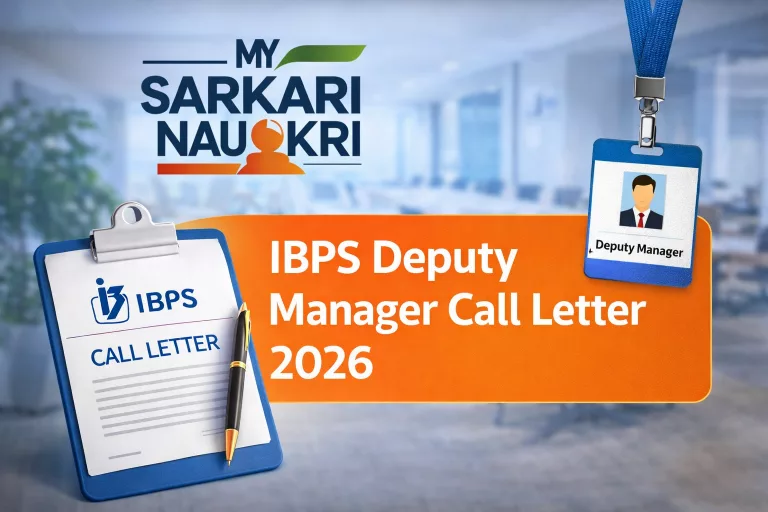 IBPS Deputy Manager Call Letter 2026