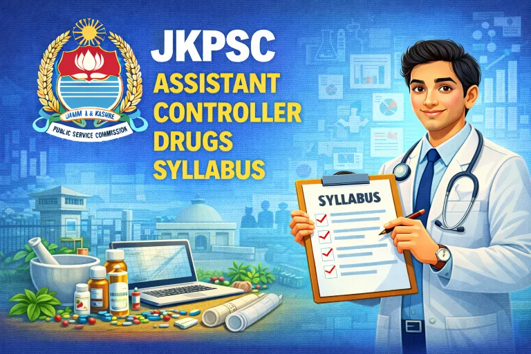 JKPSC Assistant Controller Drugs Syllabus