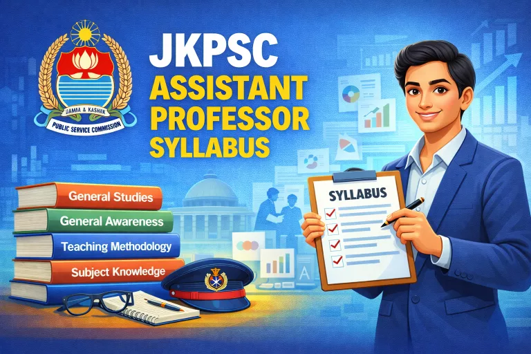 JKPSC Assistant Professor Syllabus