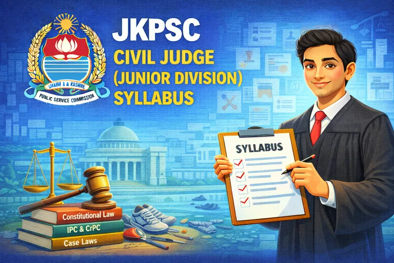 JKPSC Civil Judge (Junior Division) Syllabus