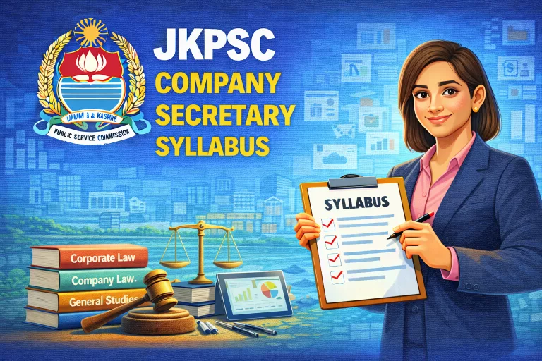 JKPSC Company Secretary Syllabus