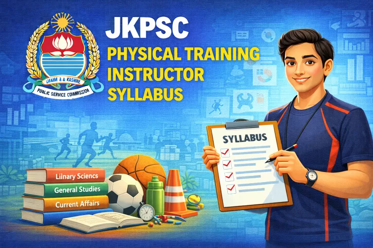 JKPSC Physical Training Instructor Syllabus