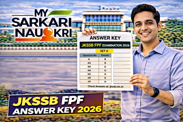 JKSSB FPF Answer Key 2026