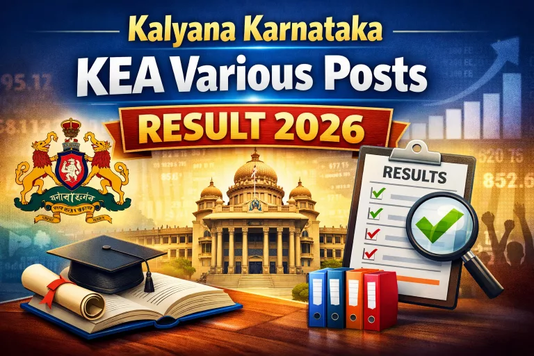 Kalyana Karnataka KEA Various Posts Result 2026