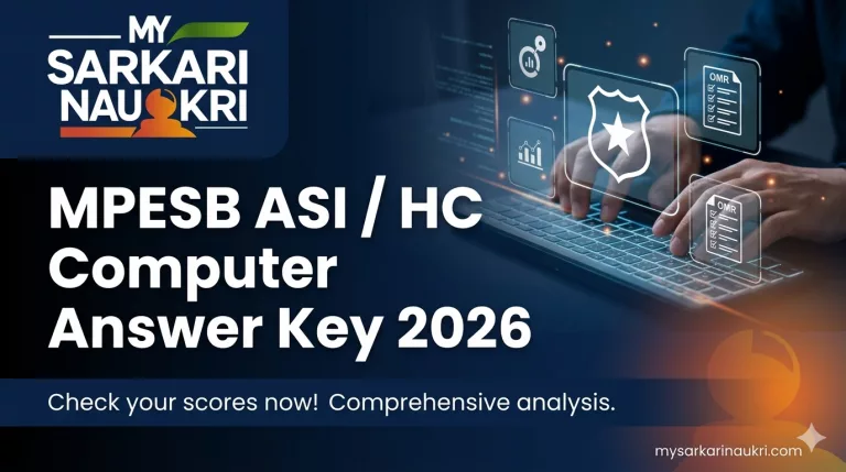 MPESB ASI / HC Computer Answer Key 2026