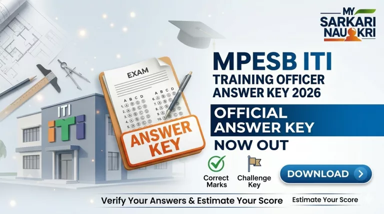 MPESB ITI Training Officer Answer Key 2026