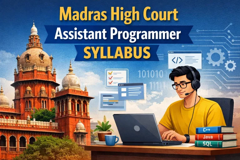Madras High Court Assistant Programmer Syllabus