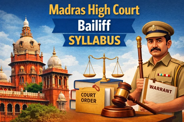 Madras High Court Bailiff Syllabus