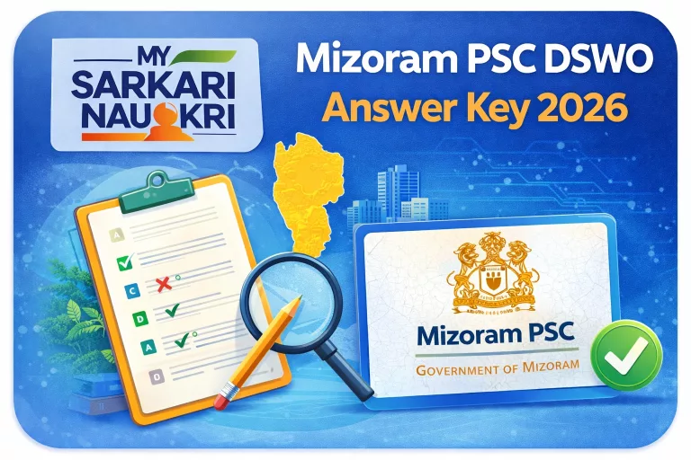 Mizoram PSC DSWO Answer Key 2026
