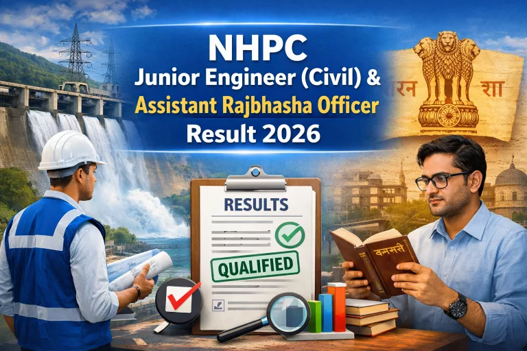NHPC Junior Engineer (Civil) & Assistant Rajbhasha Officer Result 2026