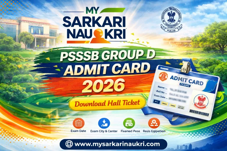 PSSSB Group D Admit Card 2026
