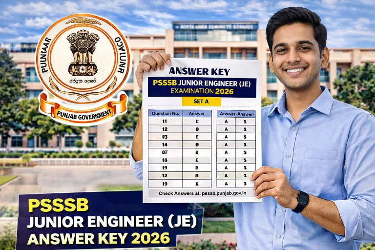 PSSSB Junior Engineer (JE) Answer Key 2026