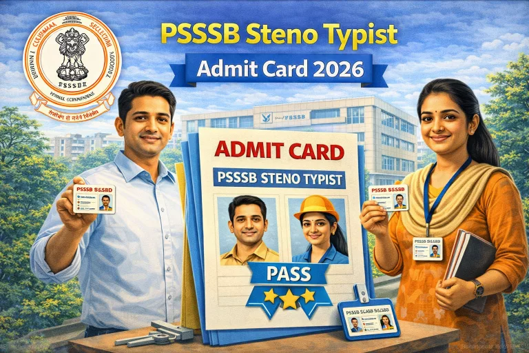 PSSSB Steno Typist Admit Card 2026