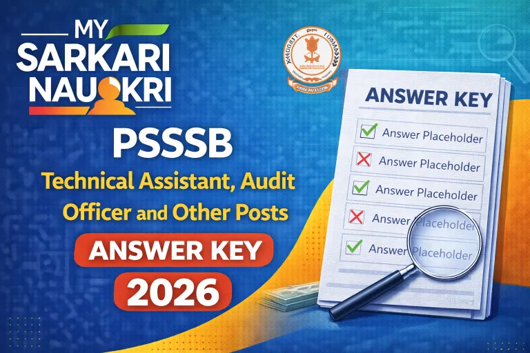 PSSSB Technical Assistant, Audit Officer and Other Posts Answer Key 2026