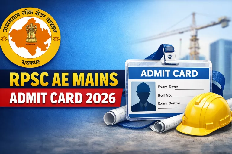 RPSC AE Mains Admit Card 2026 Out - Download Hall Ticket