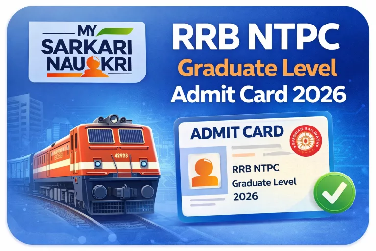 RRB NTPC Graduate Level Admit Card 2026