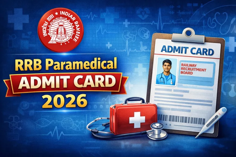 RRB Paramedical Admit Card 2026