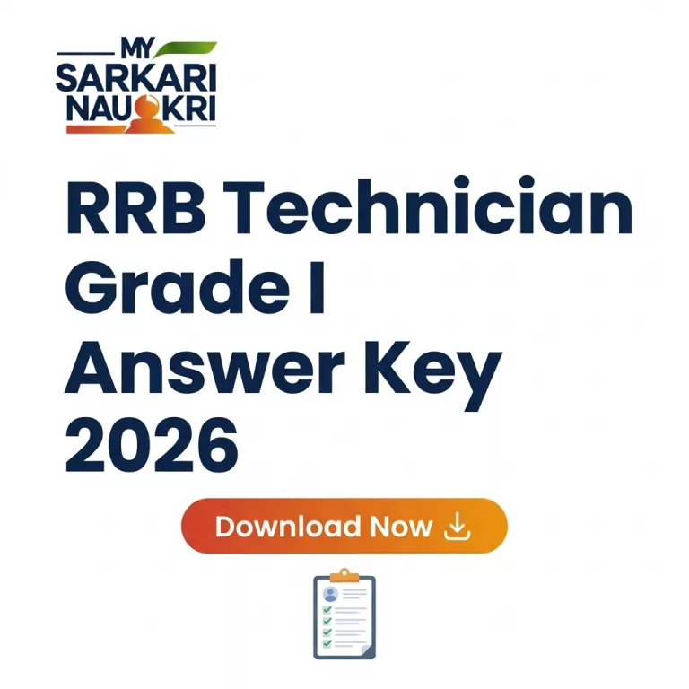 RRB Technician Grade I Answer Key 2026
