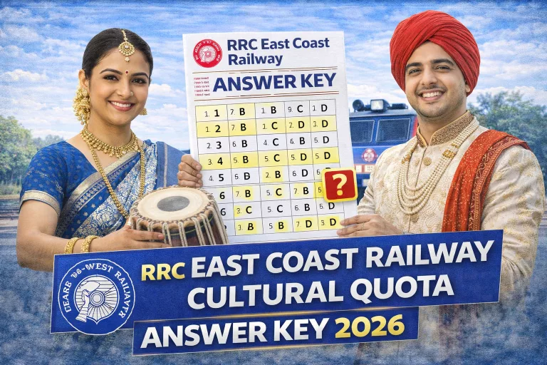 RRC East Coast Railway Cultural Quota Answer Key 2026