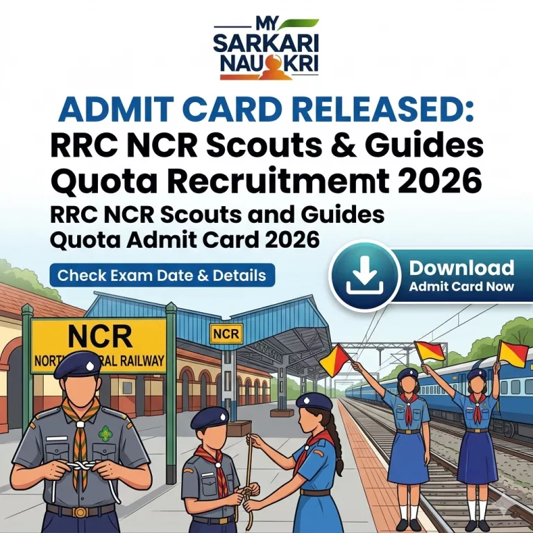 RRC NCR Scouts and Guides Quota Admit Card 2026