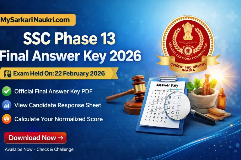 SSC Phase 13 Final Answer Key 2026